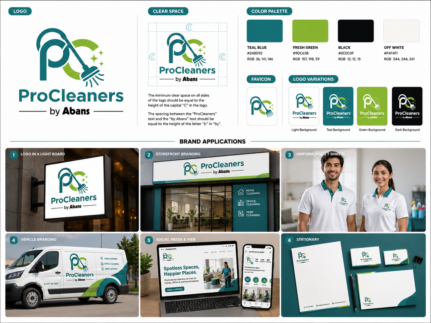 Pro Cleaners Branding
